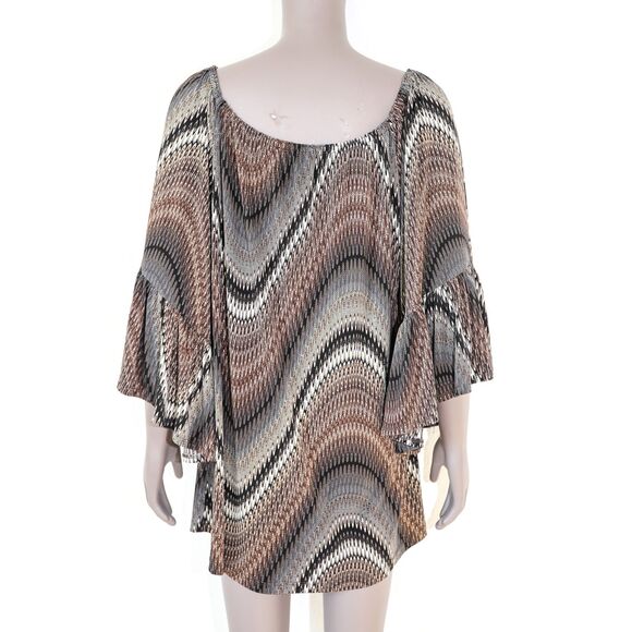 Vintage Boho Festival Summer Mini Dress Y2K Ruffle Sleeve Short Mini Dress Small - Picture 3 of 3